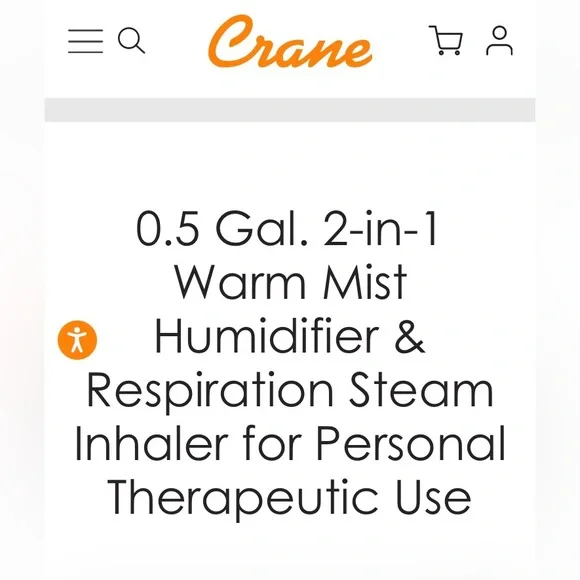Flu/cold/dryness got you down? Crane “2 in 1 Warm Mist Humidifier and Inhaler” - Picture 6 of 16